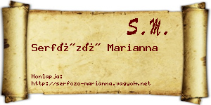 Serfőző Marianna névjegykártya